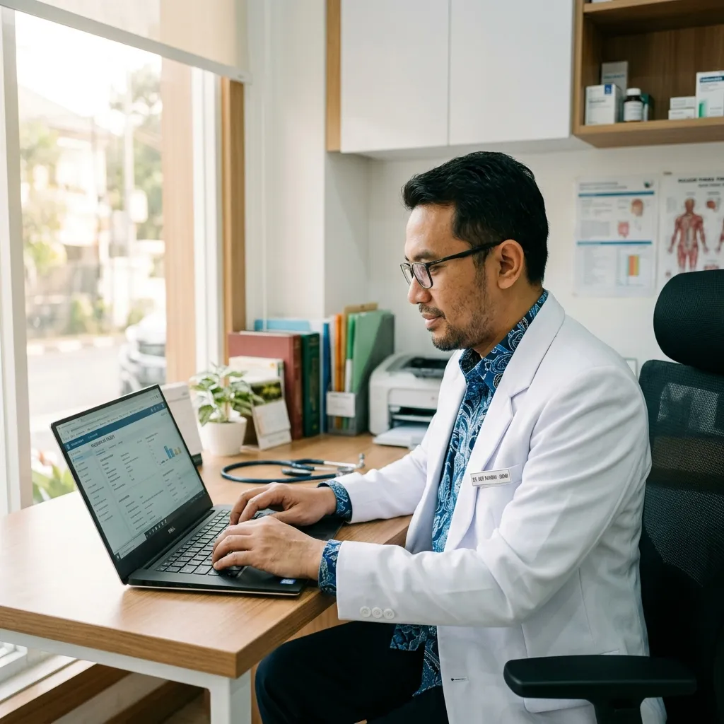 Gambar Aplikasi Rekam Medis Elektronik Dokter Mandiri: Kepatuhan Regulasi, Integrasi SATUSEHAT, dan Solusi Anti-Klaim Gagal