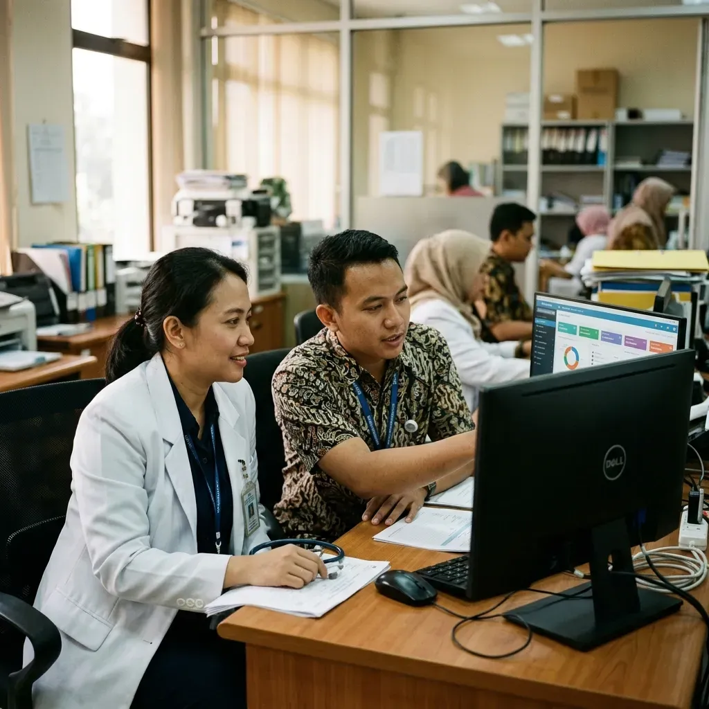 Gambar Panduan Lengkap Bimtek Manajemen Rumah Sakit (SIMRS) 2026: Strategi LPKP, Standar SATUSEHAT, dan Akselerasi RME Terintegrasi