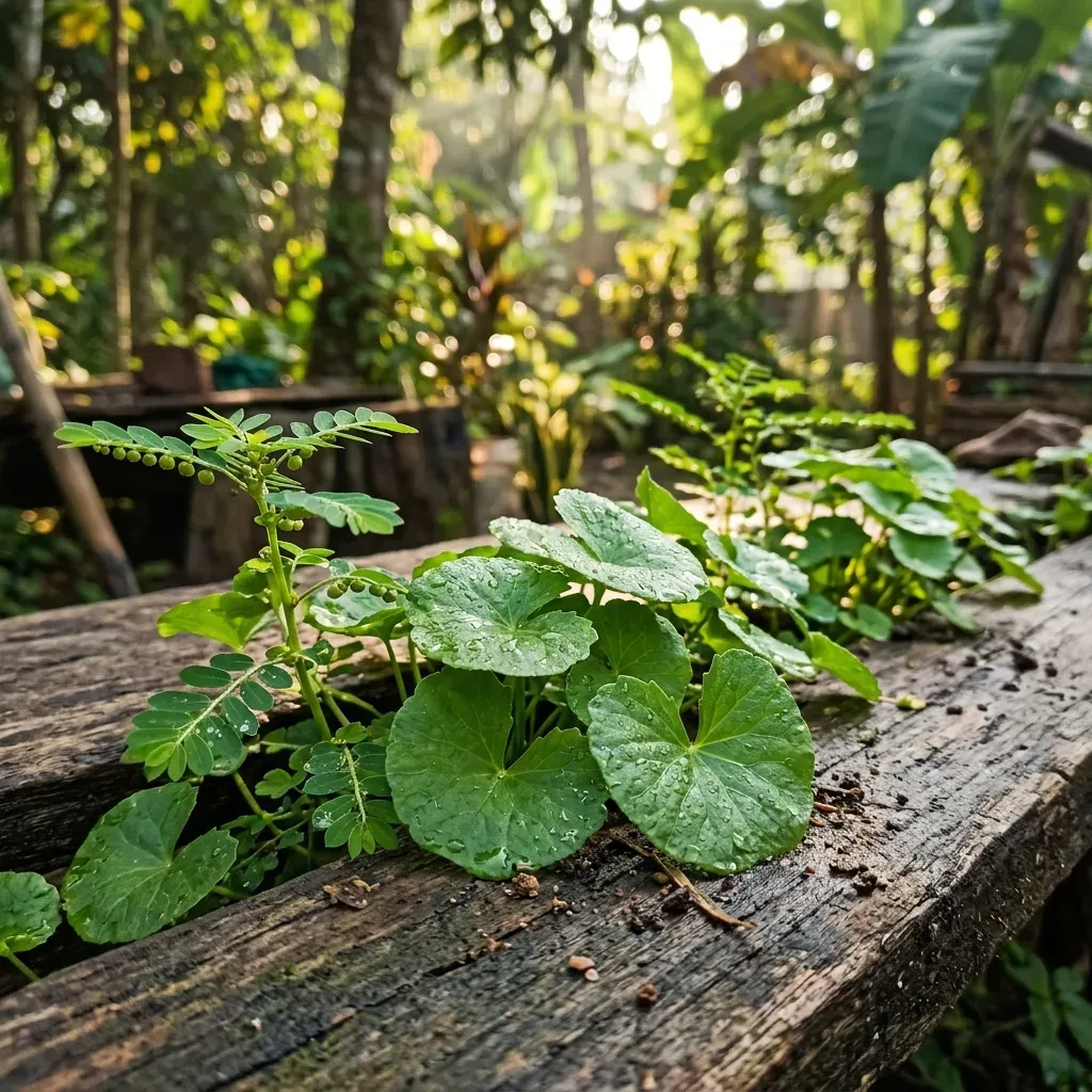 Gambar Khasiat Daun Pegagan dan Meniran untuk Daya Ingat serta Imunitas: Kajian Fitofarmaka dan Integrasi Layanan Herbal Faskes