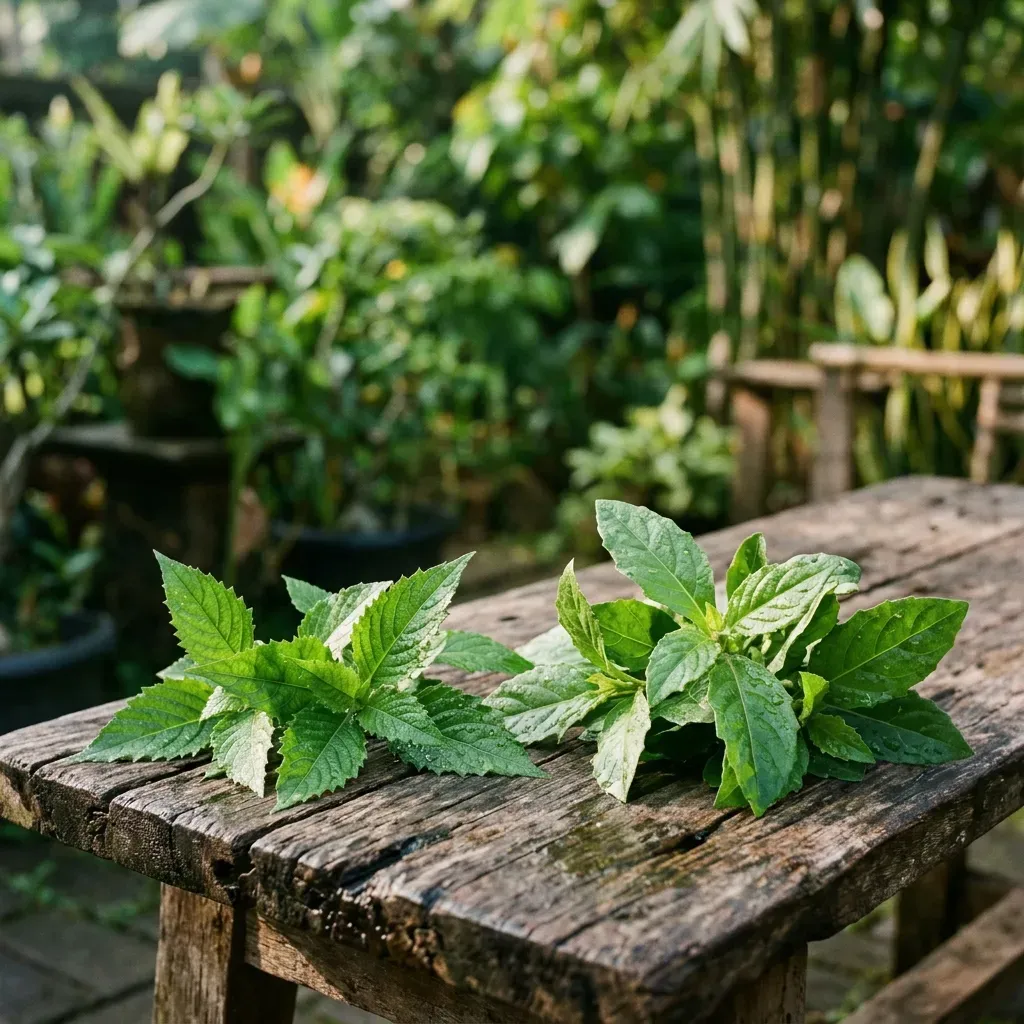 Gambar Khasiat Daun Sambung Nyawa dan Daun Kejibeling untuk Meluruhkan Batu Ginjal dan Hipertensi secara Medis