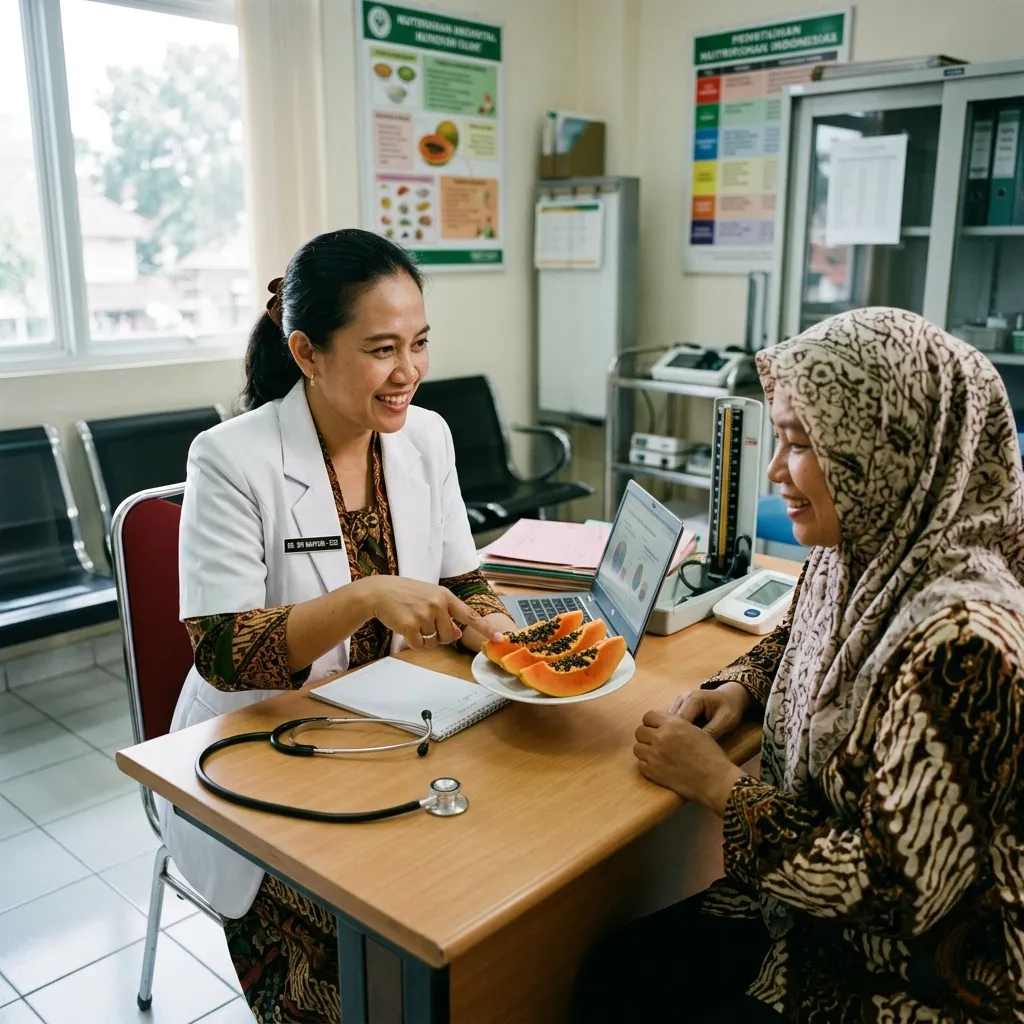 Gambar Manfaat Buah Pepaya untuk Pencernaan dan Imunitas: Tinjauan Klinis serta Integrasi Edukasi Gizi Faskes