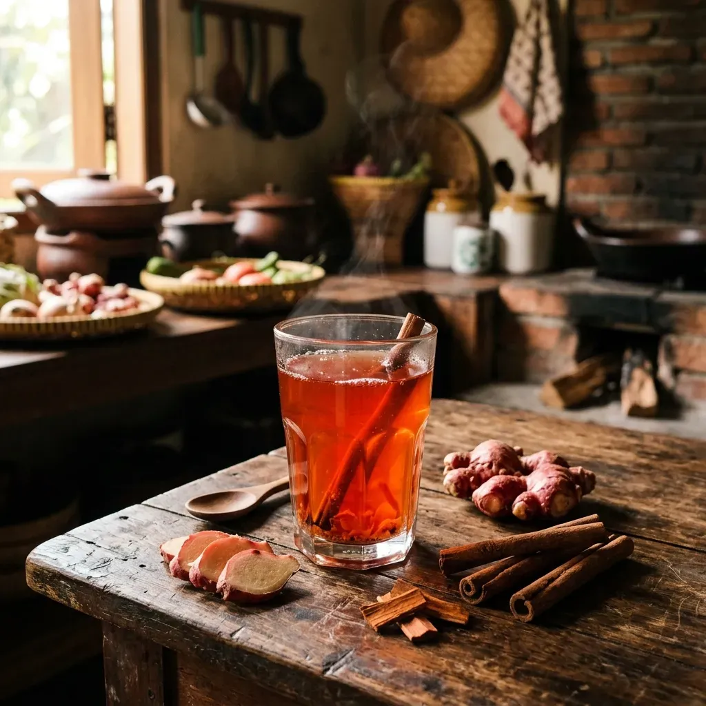 Gambar Manfaat Kayu Secang dan Jahe Merah untuk Stamina, Anti-Inflamasi, dan Integrasi Layanan Herbal Medis