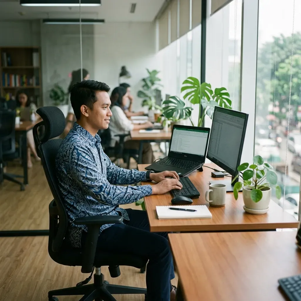 Gambar Pengaruh Penerapan Ergonomi pada Sistem Kerja Terhadap Produktivitas Karyawan dan Efisiensi Faskes