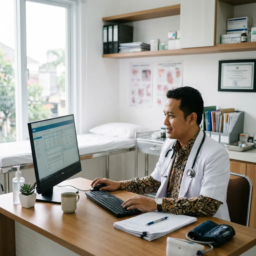 Gambar Software RME Murah Klinik & Dokter Mandiri: Panduan Kepatuhan SATUSEHAT dan Solusi Klaim Lancar