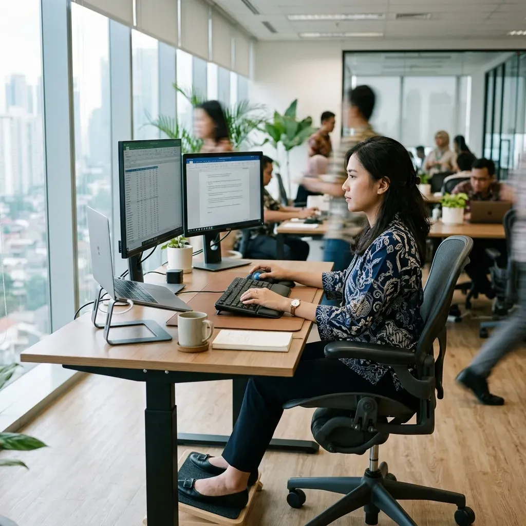 Gambar Tips dan Manfaat Optimalkan Ergonomi di Tempat Kerja: Panduan Lengkap Standar K3 Perkantoran dan Faskes
